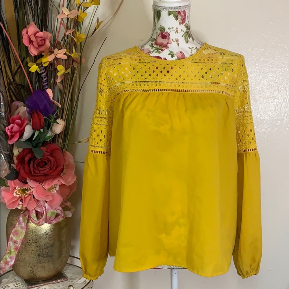 Beautiful Mustard/Yellow lace blouse ⭐️